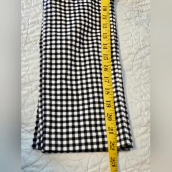 Rafaella Black and White Checkered Ankle Pants Women's Size 10 - Picture 2 of 8